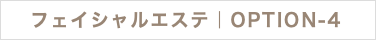 フェイシャルエステ｜OPTION-4